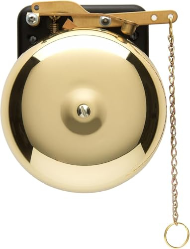 Bevin Bells Brass Trip Gong | Traditionelle Preiskämpfer 15,2 cm Boxglocke | laut & aus Stahl & Messing | Boxtraining und Warngerät in einem | Männerhöhle/Barzubehör | Made in USA