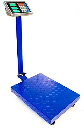 Bonnlo 300KG/661lbs Weight Electronic Platform Scale,Digital Floor Heavy Duty Folding Scales,Stainless Steel High-Definition LCD Display, for Postal Scales