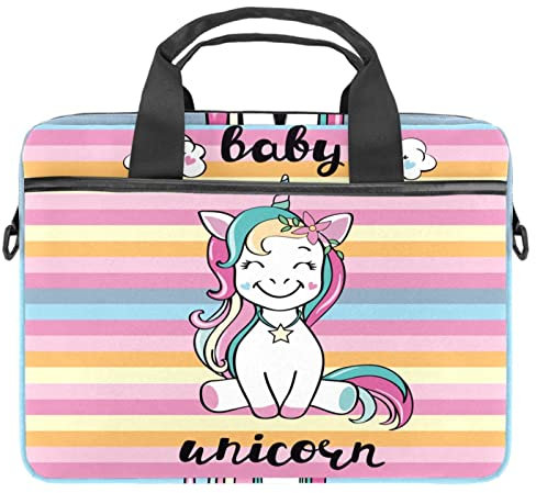 Einhorn-Laptoptasche mit Griff, 34 - 36,8 cm (13,4 - 14,5 Zoll), Tragetasche, Aktentasche