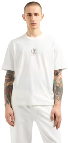 Armani Exchange Men's Icon Project, Embroidered Logo, T-Shirt, White, S