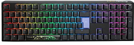 Ducky One3 Classic Black Full Size RGB Speed Silver Cherry MX Switch Keyboard - UK Layout