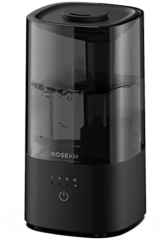 ROSEKM 2L Cool Mist Humidifier for Bedroom and Plants, Quiet, Black
