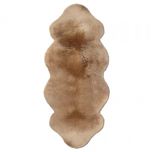 cut360 Australische Lammfelle, 1 ½ Felle - Kopf/Kopf, ca. 140 x 68 cm Camel