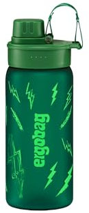 Trinkflasche BPA-frei 550 ml, auslaufsicher und Kohlensäure geeignet, spülmaschinengeeignet, Blitze - Dunkelgrün