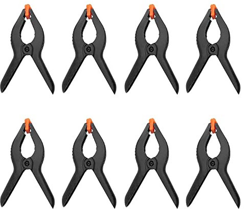 8 Pcs Plastic Spring Clamps Jaw Open Spring Clamp Extra Strength Work Clip, Clamps, Photo Studios, Arts and Crafts, Muslin Paper Photo Background