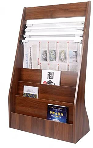 DAKAJA Zeitungsständer Robuster Zeitungsständer aus Holz, Zeitungs-/Papier-/Akten-/Prospektständer, 96 cm Hoher Prospekthalter, Home-Office-Bücher-Organizer