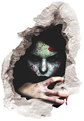 Garneck Halloween-fensteraufkleber Halloween-wandposter Gruseliges -wandtattoo -horror-wandaufkleber Urlaub Wandaufkleber Geisterposter 3d Drinnen Kühlschrankmagnet