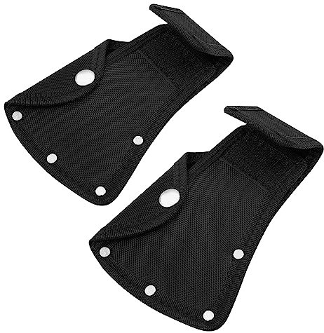 2-Pack Hatchet Head Sheath Holster, Black Oxford Sheath for 1-1/4Lb Axe, Double Snap Hatchet Protector Cover with Belt Loop, Outdoor Camping Hiking Accessories