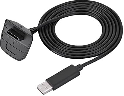 Agatige Cavo USB di Caricatore per Xbox 360 Controller Wireless, Cavo di Ricarica per Il Telecomando Wireless, Cavo di Ricarica rapido per Caricabatterie USB per Controller Wireless 360(Nero)