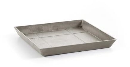 ECOPOTS Soucoupe Square 40 Taupe - 35,5 x 35,5 x H. 3,5 cm