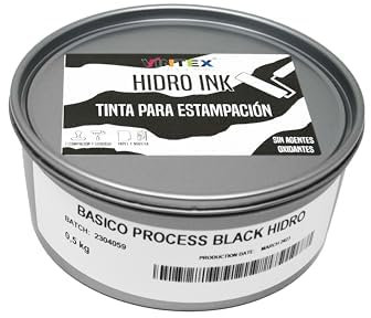 VINTEX - Hidro Ink Naranja 021 0,5 kg - Tinta de Estampación - para Papel y Cartón - Color Vivo y Alta Pigmentación - Estampación y Serigrafía - Gran Distribución con Rodillo - Resistencia al Roce
