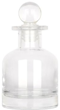 Magic Season Dekorative Glasflasche – 124 ml Big-Belly-Flasche (1 Set mit Glasstopfen)