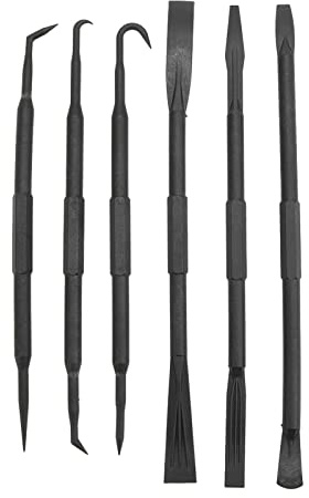 6-teiliges O-Ring Werkzeug Set, Doppelseitige Hebelhaken aus ABS-Kunststoff, für O-Ring Montage/Demontage von Dichtungen, Türverkleidungen, für KFZ-Werkstatt, Mechaniker und Auto-Reparatur