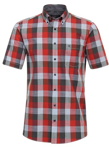CASAMODA Freizeithemd Kurzarm kariert Comfort Fit