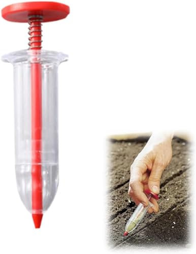 2024 NEW Red Mini Seed Dispenser Sower Small Seed Spreader Handheld Seed Planter Sowing Seeder Convenient and Easy-to-Use Manual Seeder for Garden Planting Garden Seed Sowing Supplies，Garden Tools