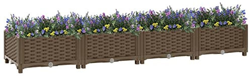 ShGaxin Lit surélevé 160x40x23 cm Polypropylène,Bordure Pierre,Kit Gabion,Gabion Jardiniere