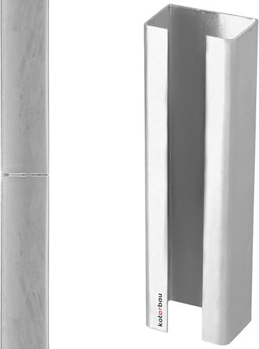 KOTARBAU® Pfostenverlängerung 60x40 mm verzinkter Stahl 1St. Pfostenadapter Zaunpfosten-Adapter Verbinder Zaunerhöhung Erhöhung Pfosten für Doppelstabmatten Pfostenverbindungsstück