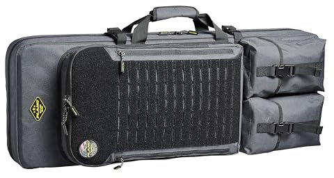 Plano Tactical Gun Backpack|88cm, Militär Gewehrrucksack, Range Rucksack, gepolsterte Gewehrtasche, für Airsoft und WaffenVelcro Molle-Panel, Holzkohle, 88cm, Pistolenrucksack