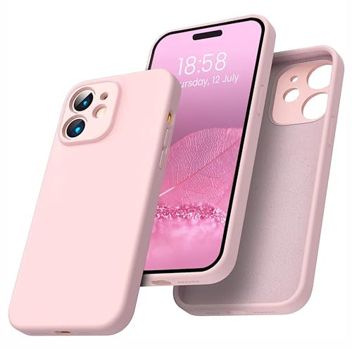 elexal Liquid Silicone Case Designed for iPhone 11 Case, Individual Protection for Each Lens Full Body Covered Thickened Rubber Shockproof Phone Case iPhone 11-6.1 inch (Rose Gold)
