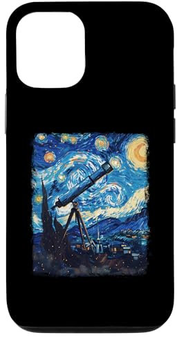 iPhone 15 Pro Telescope Astronomy Solar System Starry Night Painting Case