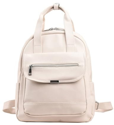 FUXIU Damen-Rucksack für College, lässig, Tagesrucksack, Reiserucksack, für Mädchen, passend für kleine Rucksäcke, weiß