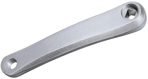 QIAMNI Set pedivella sinistra per bicicletta, 170 mm, in alluminio, a velocità singola, per MTB (foro quadrato/foro rombico) (foro rombico, argento)