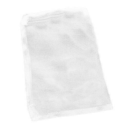 Aquarium Filter Media Bags 10x10cm 6 Pack Fish Tank Mesh Bags with Zipper White