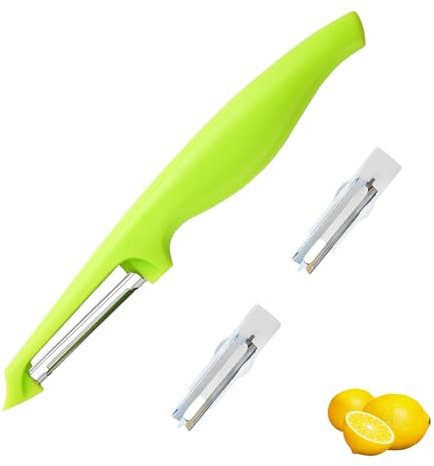 P-Schäler für Tupper mit 2 Ersatzklingen,Sparschäler für Gemüse,Universell Kartoffelschäler,Einsetzbar,Spülmaschinenfest,Müheloses Schälen,Zubereiten Kompatibel,mit Tupperware Küchengeräten (Grün)