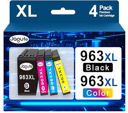 Jagute 963 XL 963XL Multipack Druckerpatronenronen Kompatibel für HP 963XL Multipack für HP OfficeJet Pro 9010 Patronen 9012 9013 9014 9015 9016 9019 9020 9022 9025 (4er-Pack)