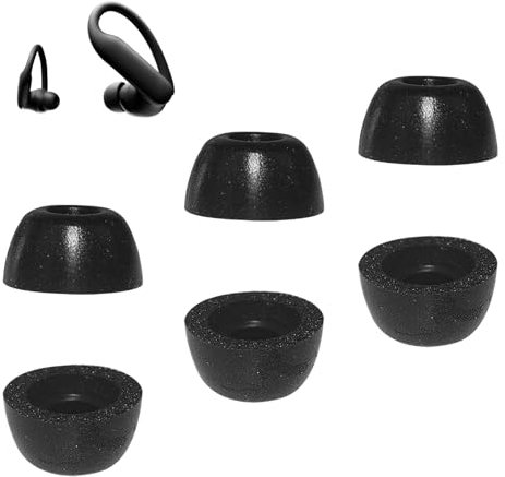 Aiivioll Replacement Eartips for Beats Powerbeats Pro/Powerbeats Pro 2 Headphones, Made of Soft and Comfortable Silicone Material, Waterproof and Sweatproof (3 Pairs/Black)