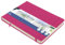 Skizzenbuch Kangaro A5 landscape Hot Pink PU Hardcover 80 Blatt 140 Gramm cremefarbenes Papier mit Gummiband und Band