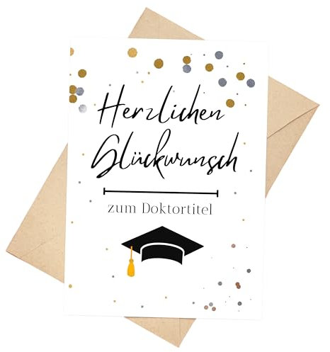 Palanemo Glückwunschkarte Doktortitel Doktorarbeit bestanden Promotion Doktor Geschenk Karte