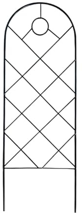 sporful Rankgitter für Kletterblumen aus Metall für den Innen- und Außenbereich, robust, schwarz, Anti-Rost-Beschichtung, 57 x 20 cm