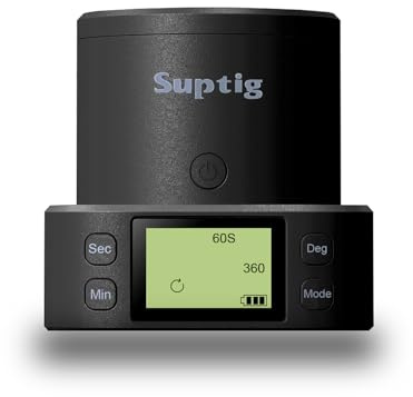 Suptig 360 Degree Tripod Adapter Mount Compatbile For Gopro, Phone, Digital Camera Take Photo Or Video, Handle Fan And Product Display Rotation.