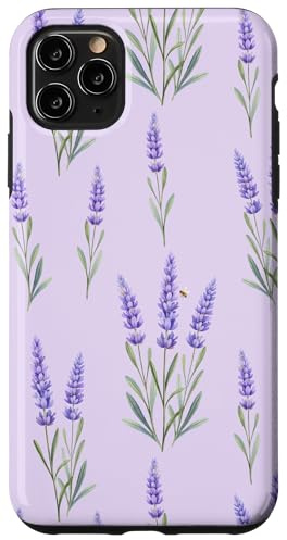 Aesthetic Watercolour Lavender pattern. Case for iPhone 11 Pro Max