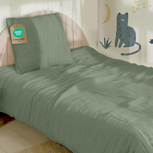 Dreamzie - Baby & Kinder Bettwäsche Set 135x200 cm + Kissenbezug 80x80 cm