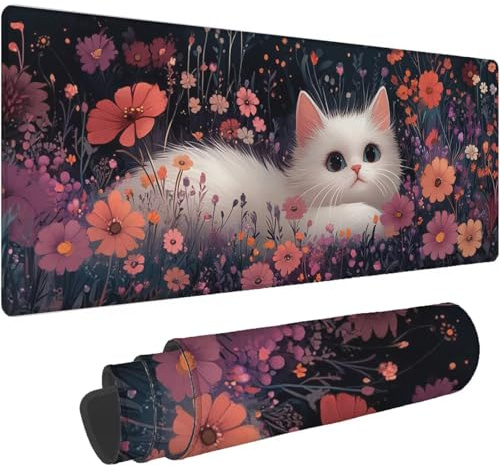 Gaming Mouse Pad Rust Mousemat Large Mouse Mat 900x500mm Animal With Stitched Edges Gaming Mousepad With Anti-Slip Rubber Base Keyboard Mat Spill-Resistant Surface Improved Precision and Speed T284