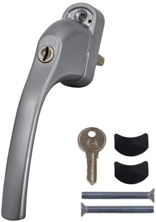 greenteQ Alpha TBT Locking Tilt & Turn Window Handle - Satin Chrome