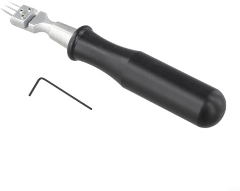 3 Nadeln, Klavierhammer, Stimmwerkzeug mit Schraubenschlüssel für präzises Stimmen, Aluminiumlegierung, 15 cm, schwarz, Wartungsset für Pianisten und Reparaturtechniker