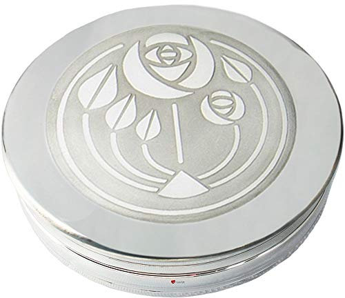I LUV LTD Pewter Trinket Box Large Charles Rennie Mackintosh Glasgow Bouquet Lid 90mm