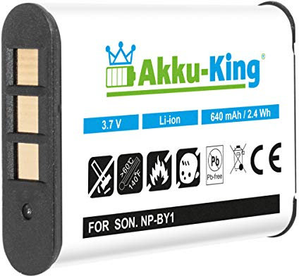 Akku-King Akku kompatibel mit Sony NP-BY1 Li-Ion - 640mAh - für HD Action Cam AZ1, Action Cam Mini Wi-Fi, HDR-AZ1, HDR-AZ1VR