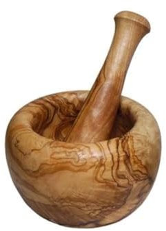 kremers 7420 Mortier, bois d'olivier, naturel, 10 -11 cm