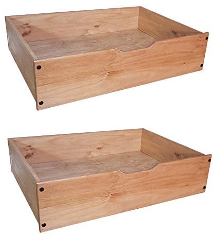 Corona Underbed Drawers 1 Pair Bedroom Storage Solid Pine With Wheels