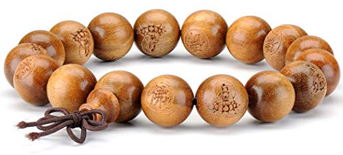 Cosfan Tibetisches Armband, Buddha, Meditation, Zen, Mala, Gebet, Fo, Armband, Kwan-Yin, Holzperle, 8 Zoll, Holz, Perle, 8 pouces, Holz, Perle