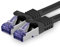 1aTTack.de Câble Réseau CAT7 CAT 7 10 Gigabit - 1x 3,0m - RJ45 Ethernet LAN DSL Routeur Modem - Noir