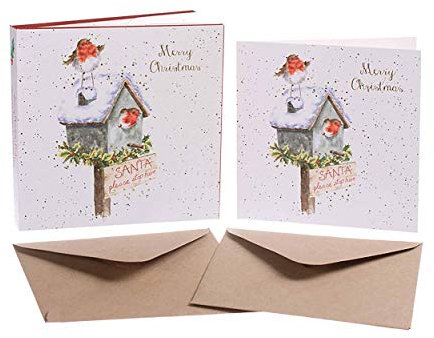 Wrendale Designs by Hannah Dale - „Please Stop Here“ - Weihnachtskarten-Schachtelset - 8 Stück