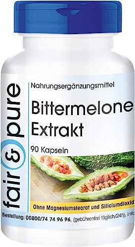Fair & Pure® - Estratto di melone amaro 500mg con cromo - Vegan - 90 Capsule