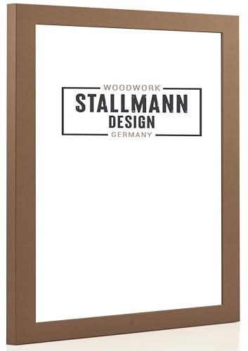 Stallmann Design 'New Modern' Bilderrahmen 29,7 x 42 cm (DIN A3) | Farbe: Bronze | eleganter Frame für Ihre Fotos und Motive