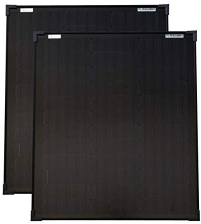 Lot de 2 panneaux solaires mono 50 W Noir 630 x 545 x 35 92084