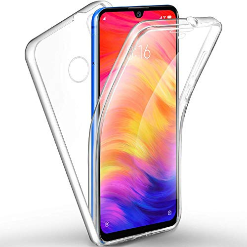COPHONE® Coque 360 Compatible Xiaomi Redmi 7 100% Transparente 360 Protection intégrale Avant Souple + arrière Rigide. Housse Tactile 360 degres Anti Choc
